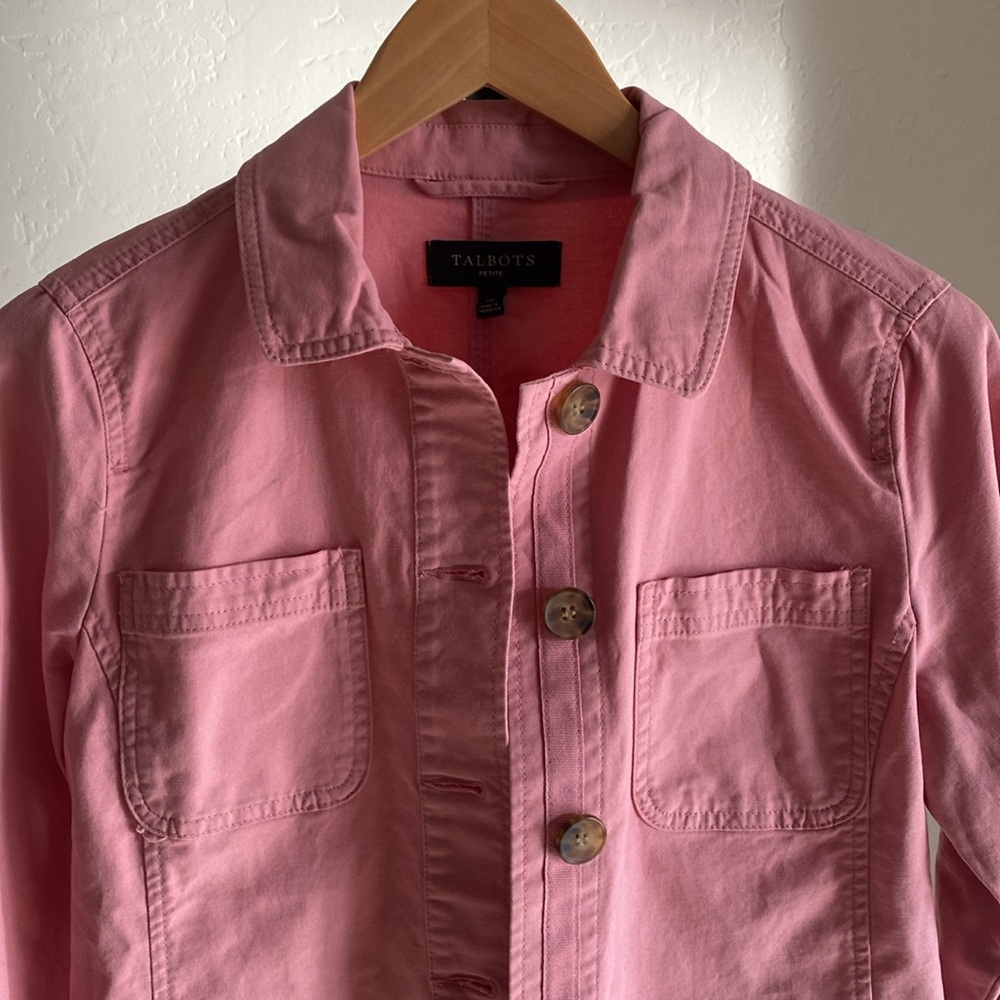 Talbots coral peach jacket size petite Small - Picture 2 of 4
